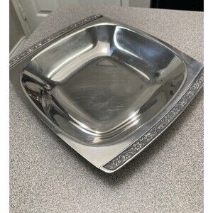 Stainless Steel Japan Floral Trim Serving Tray
